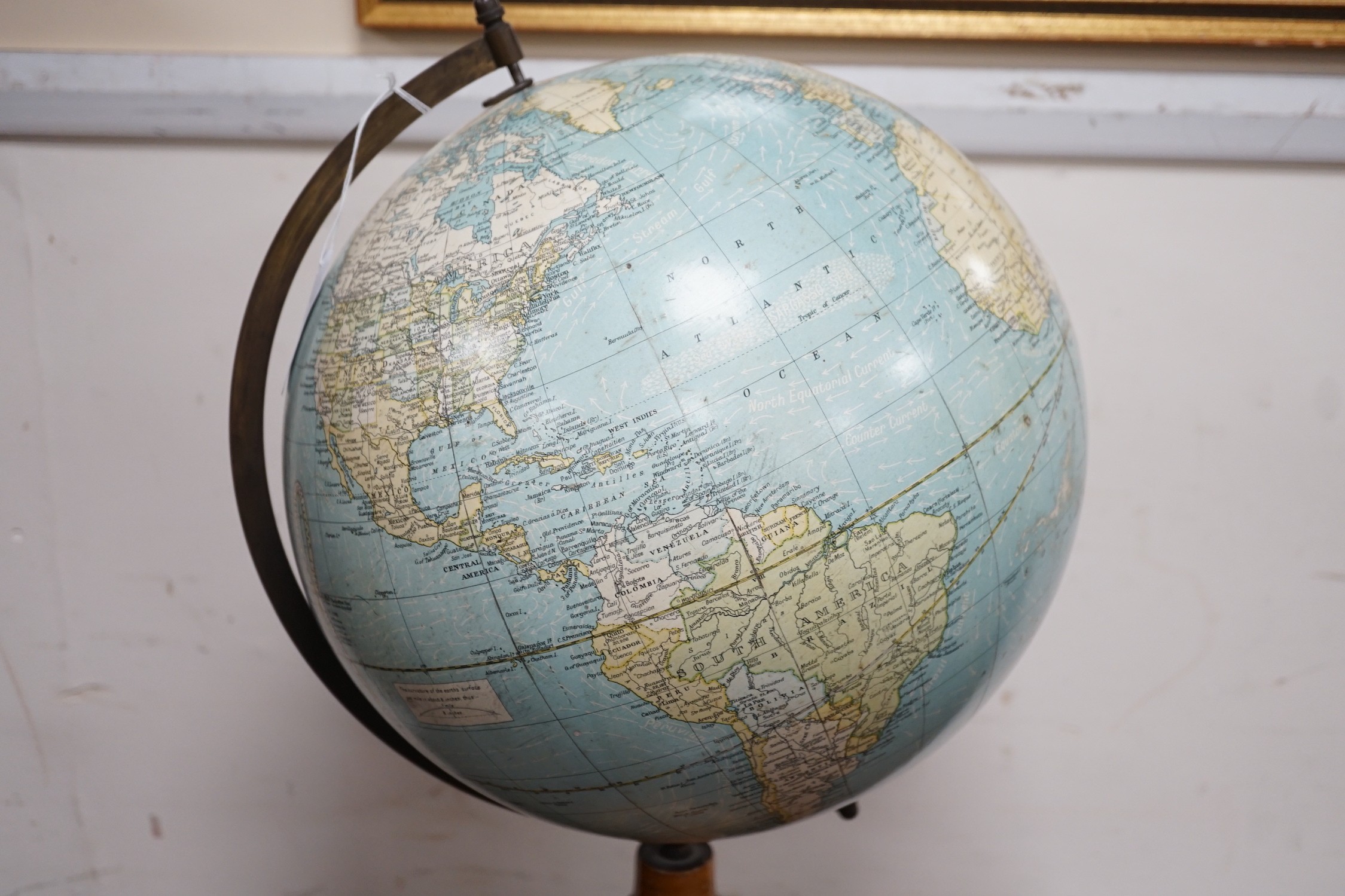 A Bacon's Excelsior 12-inch globe